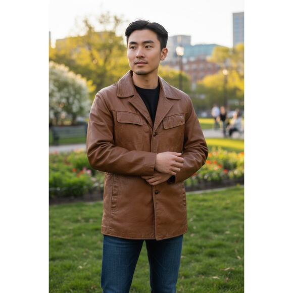 Vintage Men’s 1970’s Reed Sportswear Leather Coat Size L - Picture 14 of 14